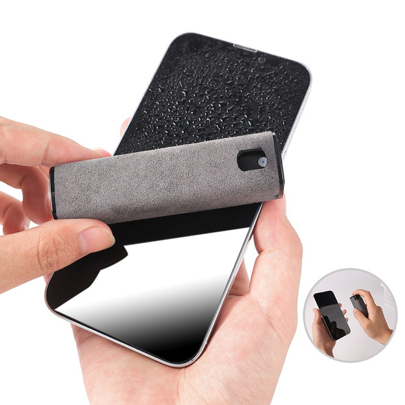 2 In 1 Phone Screen Cleaner Spray Computer PC Mobile Phone Screen Cleaning Tool Microfiber Cloth For iPhone iPad Apple Polish