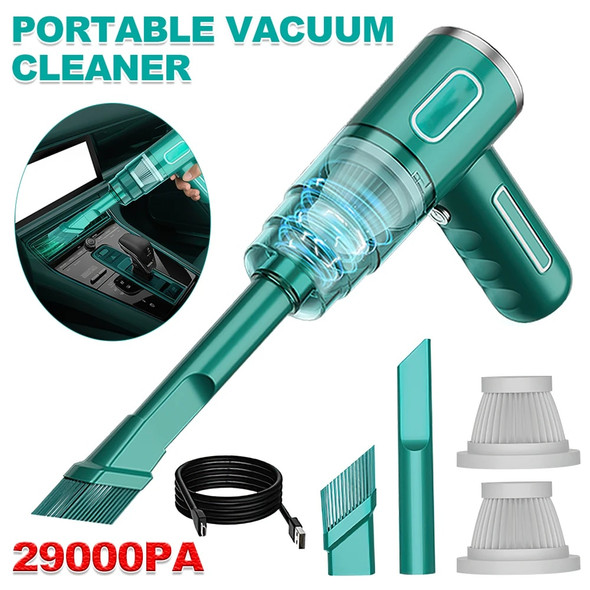 29000Pa Vacuum Cleaner Handheld Air Duster Cordless Vacuum Cleaner Rechargeable Wet Dry Vacuum Cleaner For Car PC