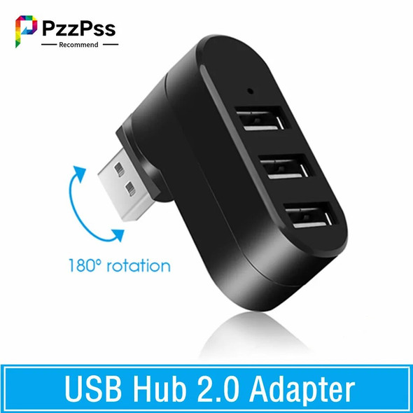 PzzPss USB Hub 2.0 Adapter Rotate High Speed U Disk Reader Splitter 3 Ports USB 2.0 For Computer PC Laptop Mac Mini Accessories PzzPss USB Hub 2.0 Adapter Rotate High Speed U Disk Reader Splitter 3 Ports USB 2.0 For Computer PC Laptop Mac Mini Accessories