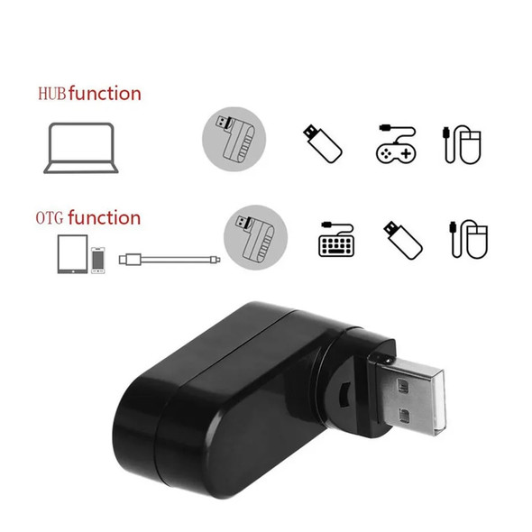 PzzPss USB Hub 2.0 Adapter Rotate High Speed U Disk Reader Splitter 3 Ports USB 2.0 For Computer PC Laptop Mac Mini Accessories PzzPss USB Hub 2.0 Adapter Rotate High Speed U Disk Reader Splitter 3 Ports USB 2.0 For Computer PC Laptop Mac Mini Accessories