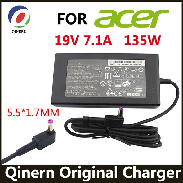 19V 7.1A 135W 5.5*1.7MM Laptop AC Adapter Charger For ACER Aspire V17 Nitro 5 np515-52 pa-1131-16 ADP-135KB VX5 VN7-792G-59CL