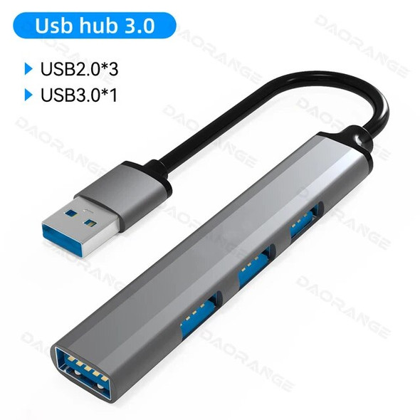 4 in 1 USB C Hub Type C to USB 3.0 Hub Splitter Adapter For MacBook Pro iPad Samsung DELL HP Laptop Tablet Smart Phone USB Hub