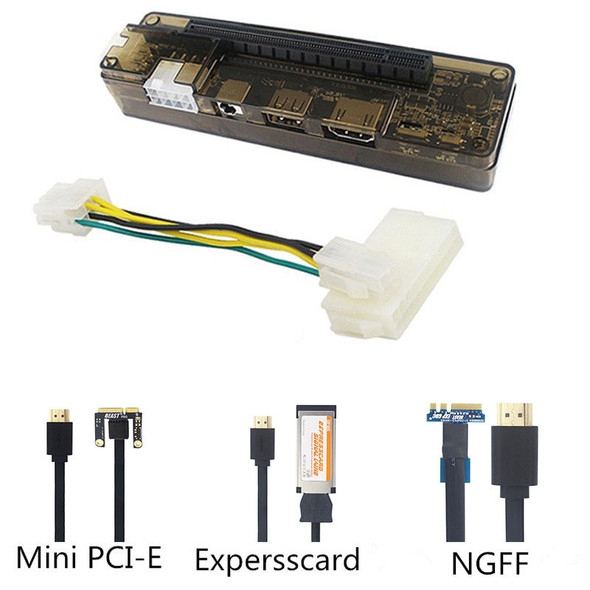 PCI-E EXP GDC External Laptop Graphics Card Dock Video Dock Station HDMI-compatible to Mini PCI-E NGFF M.2 A E Key Expresscard
