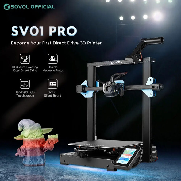 SV01 Pro Dual Z-axis Auto-Leveling FDM 3D Printer Metal Direct Drive Extruder Silent Board Larger Build Volume impresora 3d