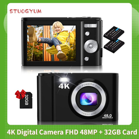 Mini Vlogging Camera 4k | Digital Camera Vlogging | Fhd Digital Camera