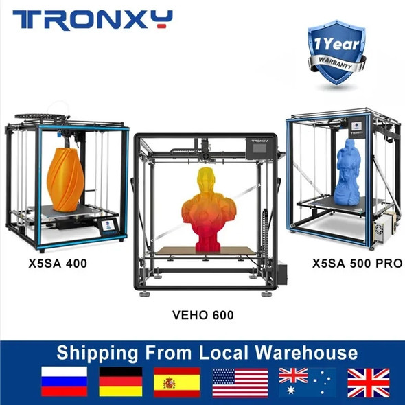 Tronxy VEHO 600/X5SA Series FDM 3D Printer High Precision Large Size Printers Upgraded DIY VEHO 600 Gemini XS 3d Printer Kit