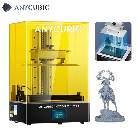 ANYCUBIC Photon M3 Max Resin 7K 13.6 Inch UV LCD 3D Printer Automatic Feeding Resin Fast Printing High Precision 3D Printer