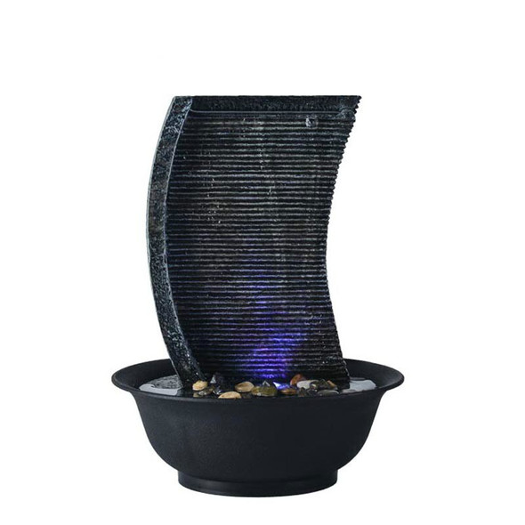 110V-220V Modern LED Sail Waterfall Mini Water Features Fountain