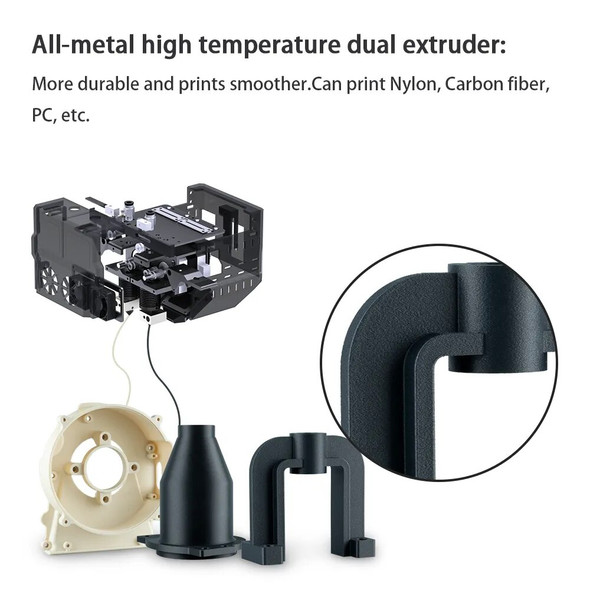 QIDI TECH 3D Printer I-FAST Industrial Dual Extruder High Precision Multicolor Printing with PLA Nylon Large Size 330*250*320mm