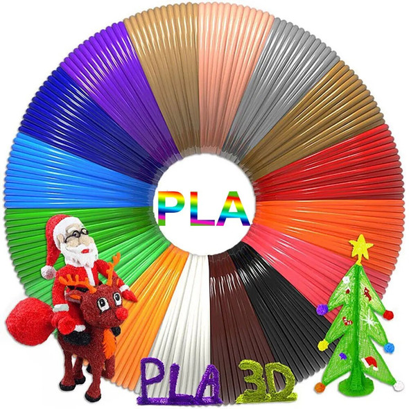 PLA Filament for 3D Pen Printing 10/20/30 Colors 50M 100M 150M 200M Odorless Safe Plastic Refill for 3D Children's Printing Pens