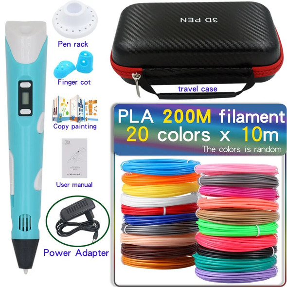 3D Pen for Children, 3D Pen with LCD Screen, with 200M PLA Filament,Storage Box,Power Adapter.Kid's Birthday Christmas DIY Gifts 3D Pen for Children, 3D Pen with LCD Screen, with 200M PLA Filament,Storage Box,Power Adapter.Kid's Birthday Christmas DIY Gifts