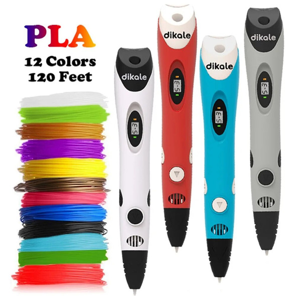 Dikale 3D Printing Scribble Pen Newest Caneta 3D Lapiz Stylo 3D Impressora Drawing Pen Pencil PLA Filament For Kid Art and Craft