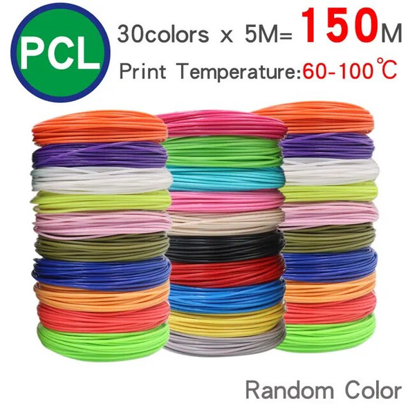 PCL Filament Low Temperature 3D Painting Printing Pen 1.75MM Filament DIY Creative Toys Girls Boys Christmas Birthday Gift 200M