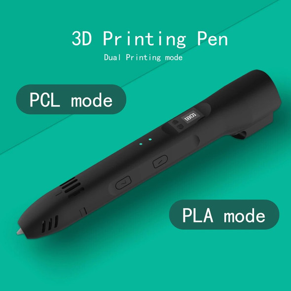 QCREATE 3D Pen Support PLA PCL Materials LCD Display Temperature Control 8-Speed Regulation Includes 50 Meters PLA Filament