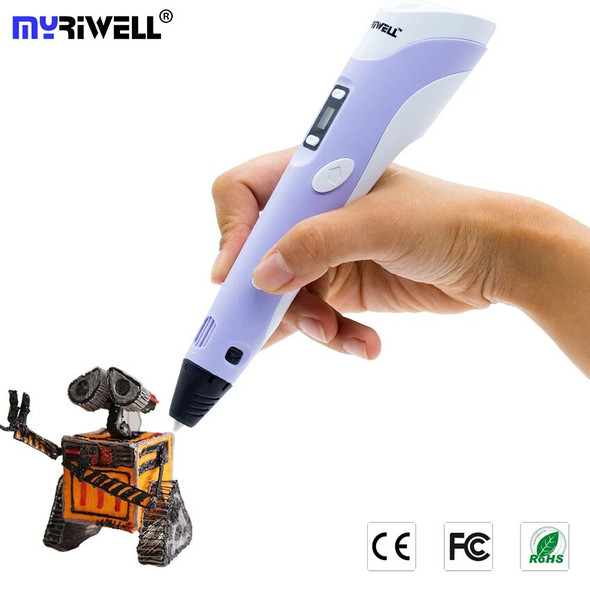 Myriwell 3d Pen LED Temperature Display Screen 3D Printing Pen Free 100M ABS Filament Best Children's Day DIY Gift For Kids