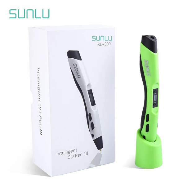SUNLU SL-300 3D Pen PLA ABS 8 Level Speed Control Easy To Hold DIY 3D Printing For Special Craft And Christmas Gifts