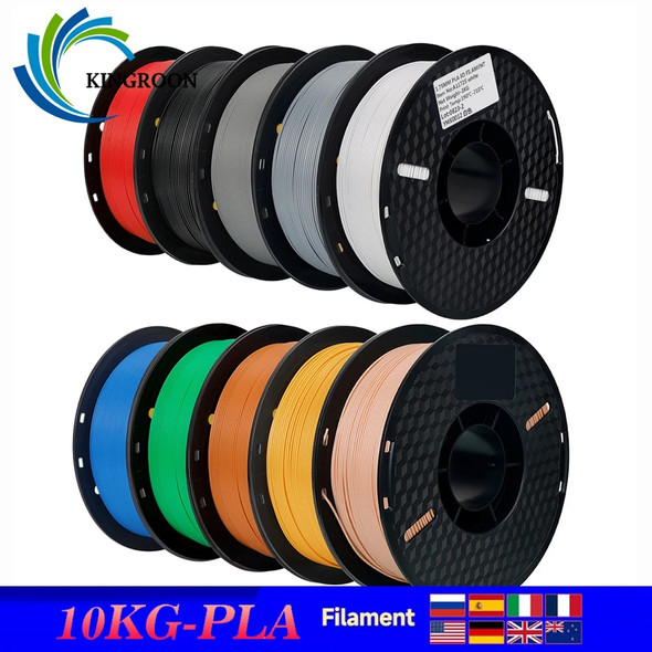 10KG/22LBS Multicolor PLA filament 1KG/Roll 1.75mm For 3D Printer Material for 3D Printing 3D Printer Filament Free Shipping