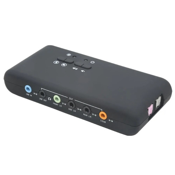 Professional USB Sound Card CM6206 Chipset 7.1 Stereo Optical External Audio Card Usb Hid Class Spec 8 Channel DAC Output Device
