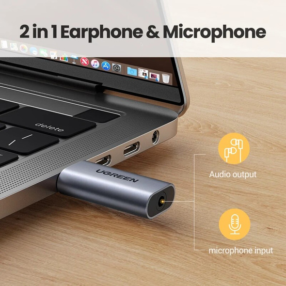 UGREEN USB Sound Card Audio Interface USB Sound Card for Laptop PC PS4 Earphone Microphone Audio Card USB External Sound Card