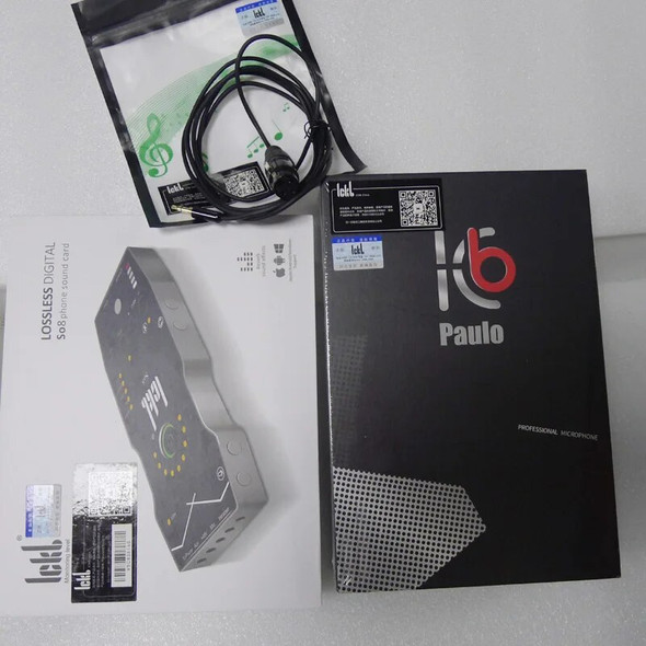 Ickb So8 Paulo Mobile Live Broadcast Recording Sound Card Microphone Set Multifunctional Stereo Audio Interface Studio Cable
