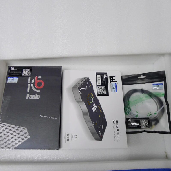 Ickb So8 Paulo Mobile Live Broadcast Recording Sound Card Microphone Set Multifunctional Stereo Audio Interface Studio Cable