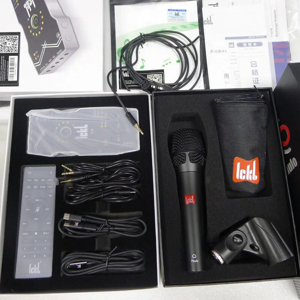 Ickb So8 5th Paulo Mobile Live Broadcast Recording Sound Card Microphone Set Multifunctional Stereo Audio Interface Studio Cable