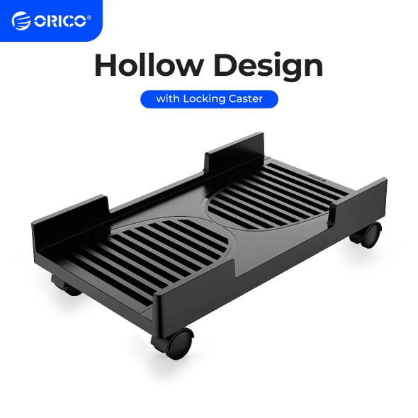 ORICO Computer Tower Stand Mobile CPU Holder Desktop ATX-Case with 2 Locking Wheels and 2 Caster Wheels for Gaming PC Case