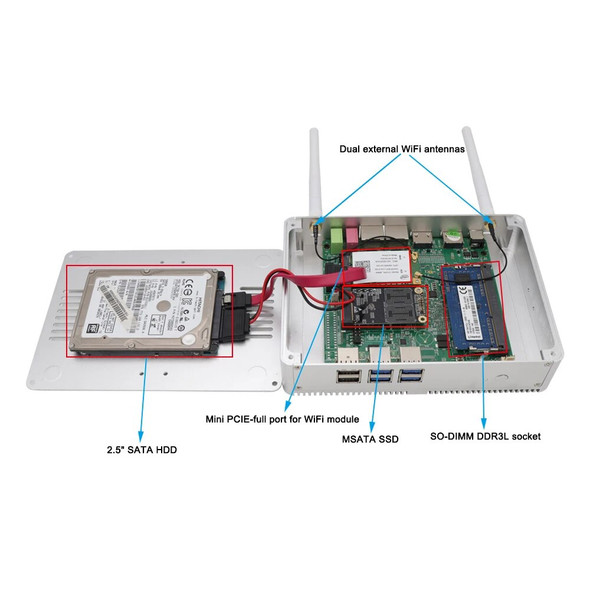 Cheapest Fanless Intel Nuc Mini PC Celeron N3150 Pentium N3700 With 2*HD Dual Lan Barebone Desktop Computer Micro HTPC WiFi 300M