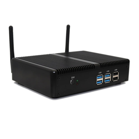 Fanless Mini PC i7 i5 7200U i3 7100U DDR4/DDR3 Win10 Pro Barebone Nuc Computer Win10 Pro Linux HTPC VGA HDMI WiFi Gigabit Lan