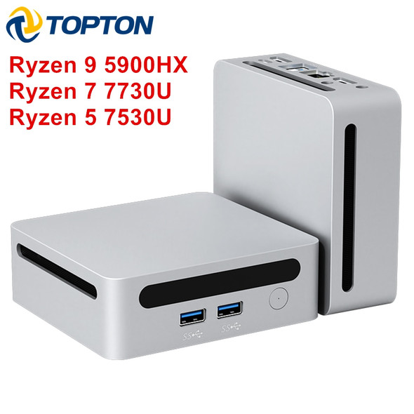 Topton Mini PC Gamer AMD Ryzen 9 5900HX 7 7730U 5800U Windows 11 DDR4 3200MHz Gaming Mini Computer Barebone 8K HTPC WiFi6 BT5.2