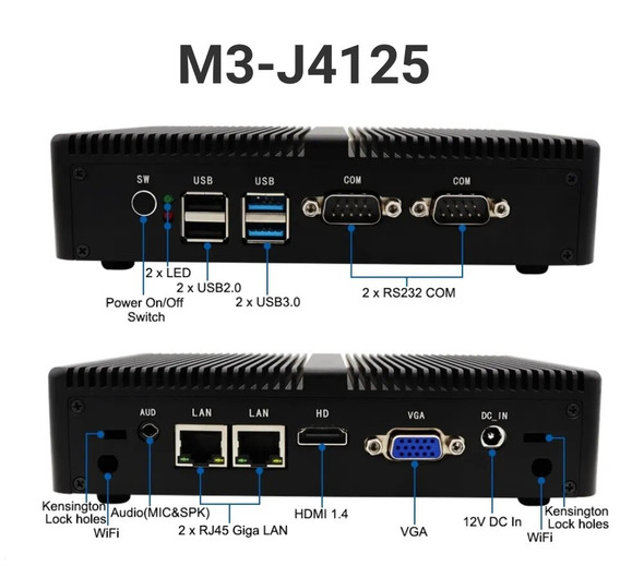 MiniTree Fanless NUC Computer Pentium 5405u 6405u J4125 DDR4 Barebone Mini PC 2*Lan HD VGA Wifi 6*USB Students Home Use