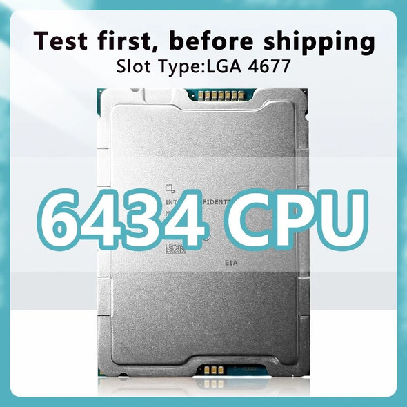 Xeon Gold medal 6434 QS version CPU 3.7GHz 22.5MB 195W 8 Cores 16 Threads processor LGA4677 for C741 server motherboard 6434