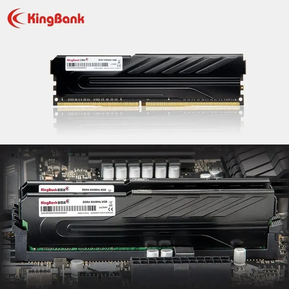 KingBank Intel Heatsink Ram DDR4 8GB 16GB 2666MHz 3200MHz 3600MHz XMP Desktop Memory Support Motherboard DDR4 with Heatsink