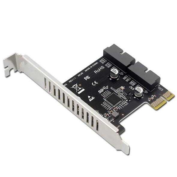 USB 3.0 PCI-E Expansion Card 19Pin 20Pin Header USB3.0 PCI Express Adapter Front Panel Converter Controller for Desktop Computer USB 3.0 PCI-E Expansion Card 19Pin 20Pin Header USB3.0 PCI Express Adapter Front Panel Converter Controller for Desktop Computer