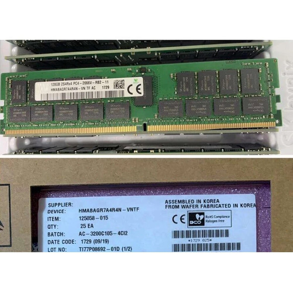 1 Pcs For SK Hynix RAM 128GB 2S4RX4 PC4-2666V-R 128G DDR4 2666 Server Memory