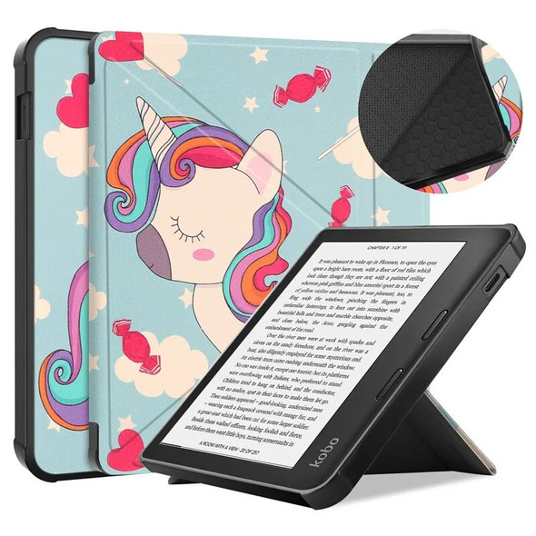 Tablet E-book Kids Print Multi Folding Magnetic Shell For Kobo Sage Case 2021 8" Funda For Kobo Libra 2 2021 Cover 7" Etui + Pen