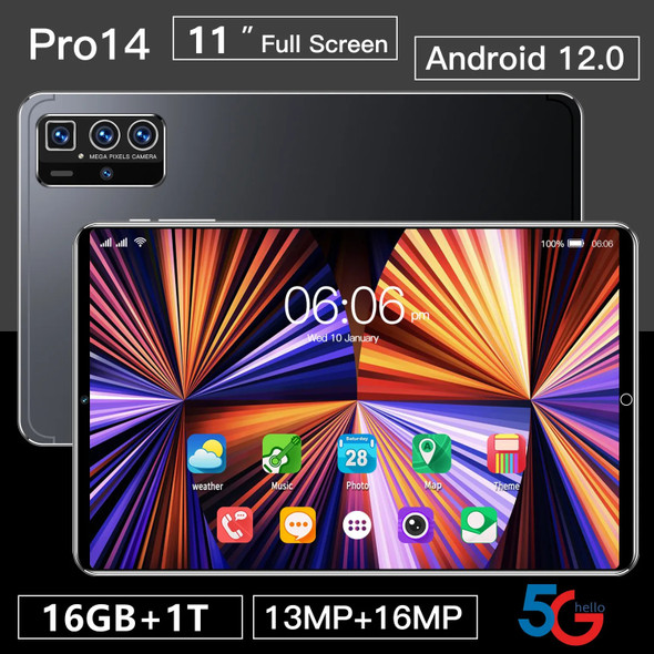 2023 NEW Original 11 Inch Tablet Android12 16GB 1T Dual SIM 5G Phone call 10 Core WPS GPS Bluetooth Network GPS WPS Tablet PC 2023 NEW Original 11 Inch Tablet Android12 16GB 1T Dual SIM 5G Phone call 10 Core WPS GPS Bluetooth Network GPS WPS Tablet PC