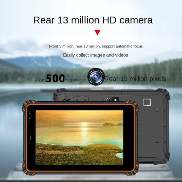 2023 Rugged Android Tablet PC IP67 Waterproof 8 Inch MTK6771 Octa-Core 8GB RAM 128GB ROM 4G LTE SIM GPS WiFi HDMI 10000mAH