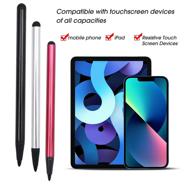 Portable 2 in 1 Universal Phone Tablet Touchscreen Pens Capacitive Stylus Pencil For Iphone Ipad Samsung Tablet Laptop Pen