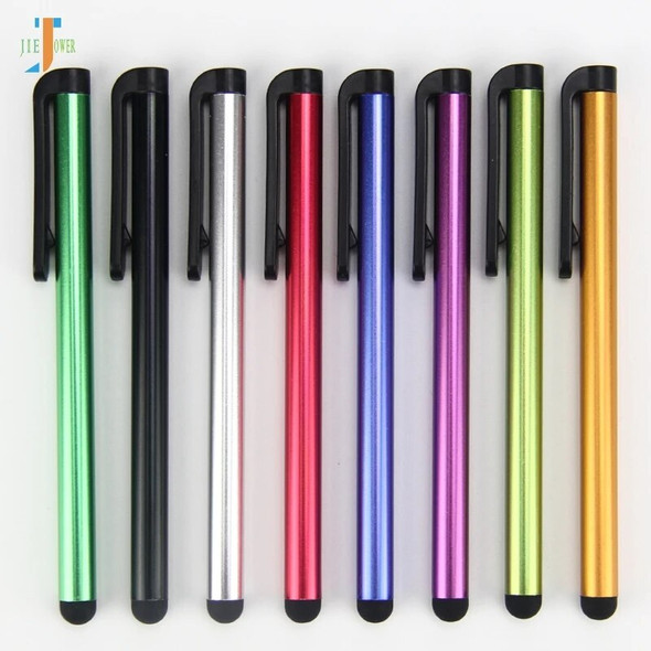 3572pcs/lot Colourful High-texture Aluminum Alloy Capacitive Stylus Touch Pen for IPhone Tablet PC Mobile Phone Wholesale