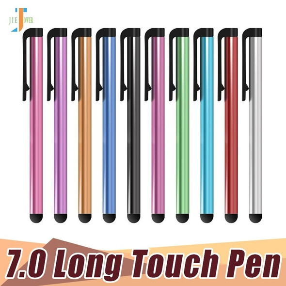 3572pcs/lot Colourful High-texture Aluminum Alloy Capacitive Stylus Touch Pen for IPhone Tablet PC Mobile Phone Wholesale