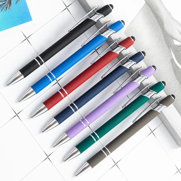 500pcs Ballpoint Pen Metal Stylus Touch Screen Pens Writing Ballpen Stationery Office School Supplies