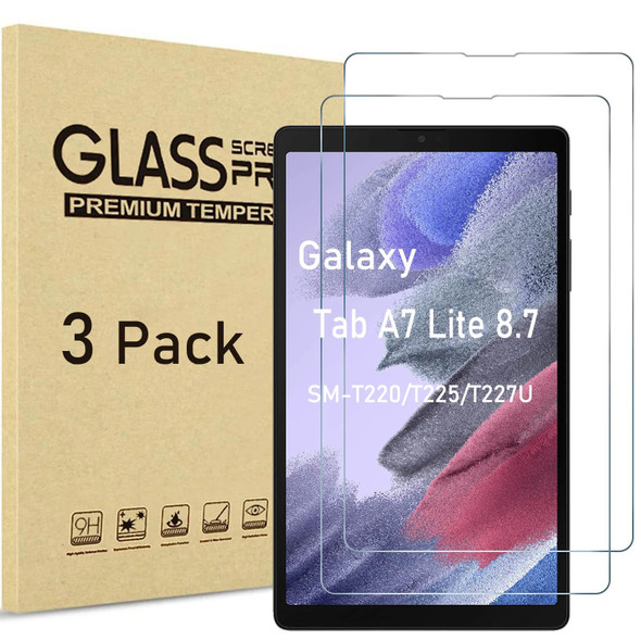 ( 3 Packs ) Tempered Glass For Samsung Galaxy Tab A7 Lite 8.7 2021 SM-T220 SM-T225 SM-T227U T220 Tablet Screen Protector Film