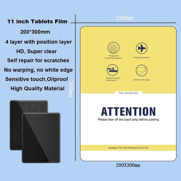 VORMIR 20pcs 200*300mm Screen Protector for Tablet Transaparent HD Hydrogel Film for iPad 10.2 10.9 Plotter Cutting Machine Use