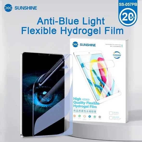 20pcs SS 057P Sunshine Flexible Hydrogel Film For iPad Tablets Screen Protectors HD Anti-blue Front Film for Cutting Machine