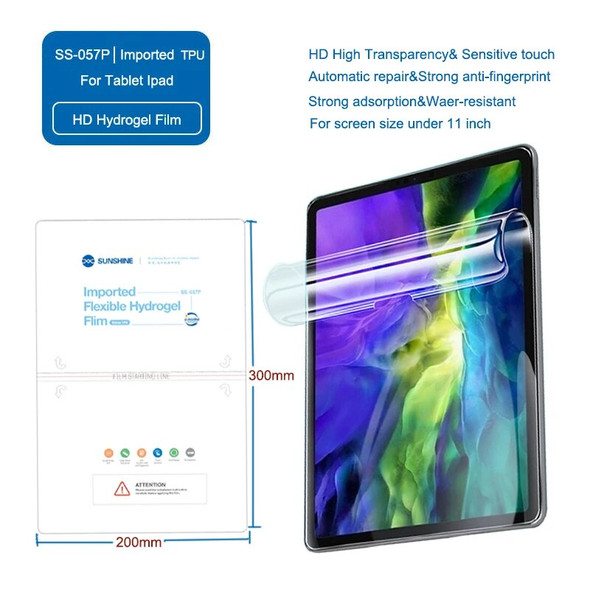 SS 057PB 057P+ Flexible Hydrogel Film For iPad Tablets Screen Protectors HD Anti Blueray Front Back Film for Cutting Machine