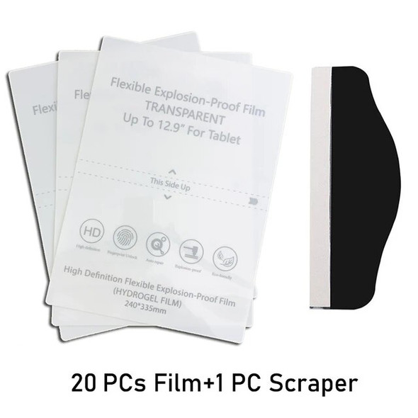 Vormir 20 PCs 12.9 Tablets Screen Protectors for SS-890C Pro Cutting Machine Flexible Hydrogel Sheet HD Film for iPad Pro