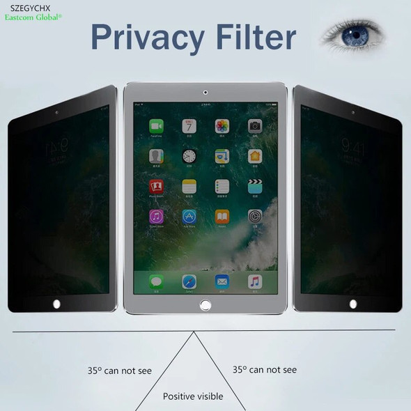 9.7 PET materia 180 Privacy Filter Screen Anti-glare Tablet PC Protector Filter Film For iPad 2 3 4 191x1248mm Protective Film