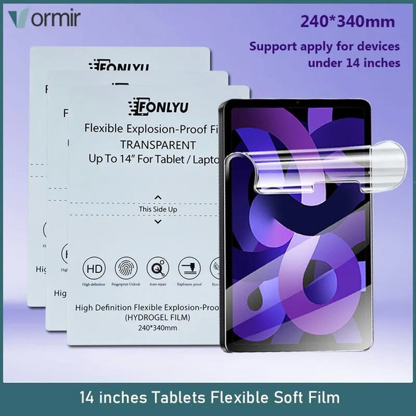 VORMIR Soft Film for Tablets TPU Hydrogel Sheets Screen Protector for Fonlyu Cutting Machine 14 inch Laptop Flexible Films