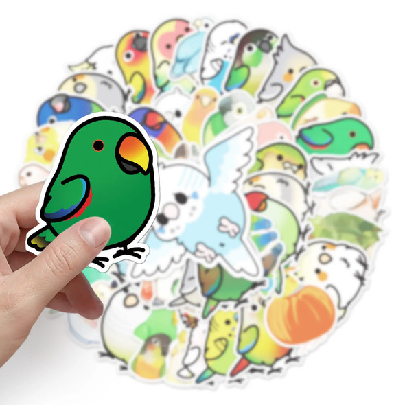100 Parrot Cartoon Luggage Stickers Creative Waterproof Graffiti Stickers Scooter Computer Tablets Cartoon decoration